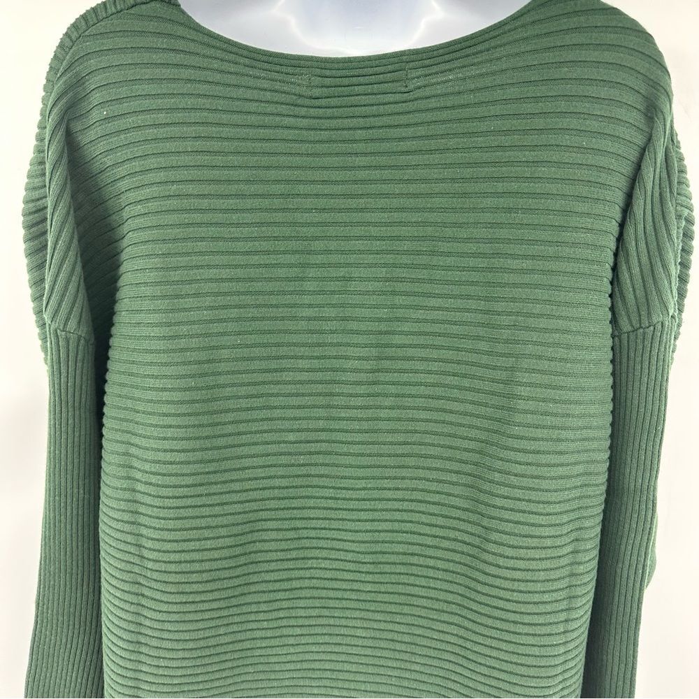 Hudson Garden Topiary Green Knotted Ribbed Sweater Medium - Picture 10 of 14